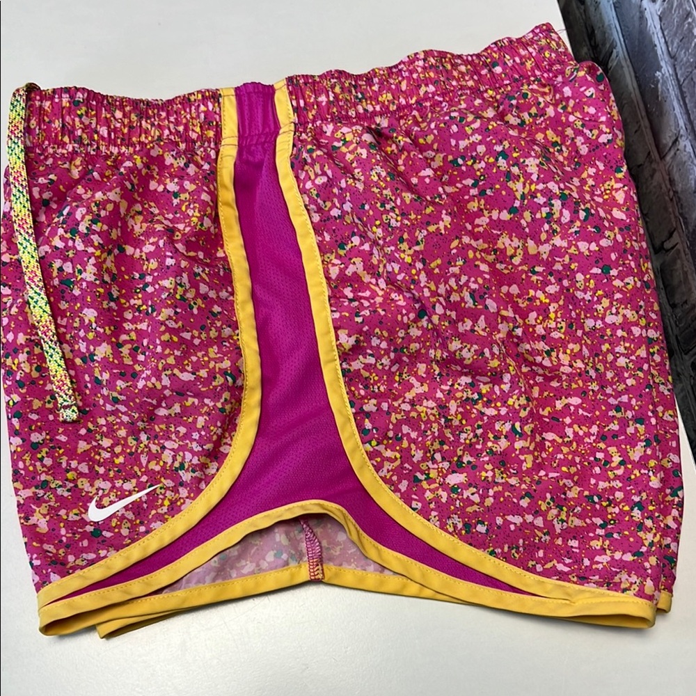 Woman's‎ Nike Pink and Yellow Running Shorts